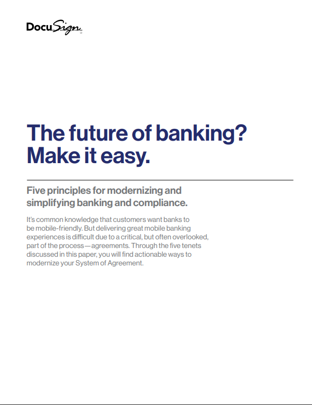 The future of banking? Make it easy.